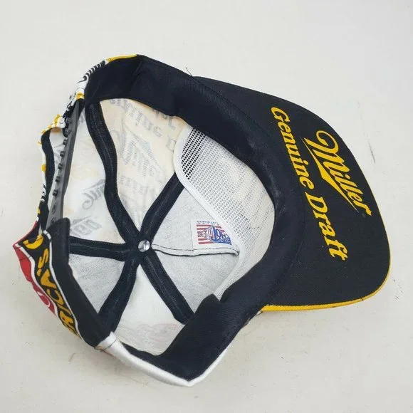 Vintage MGD Miller Loud Bright Yellow Black Mens OS Snapback Hat Cap Beer USA